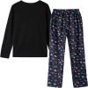 Vopmocld Big Girls Cute Pajama Sets Long Sleeve Lovely Sleepwear 2 Piece PJS Multiple Cartoon Jammies(Blue Butterfly)