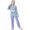 Vopmocld Big Girls Cute Pajama Sets Long Sleeve Lovely Sleepwear 2 Piece PJS Multiple Cartoon Jammies(Gray Purple)