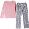 Vopmocld Big Girls Cute Pajama Sets Long Sleeve Lovely Sleepwear 2 Piece PJS Multiple Cartoon Jammies(Meow)