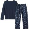 Vopmocld Big Girls Cute Pajama Sets Long Sleeve Lovely Sleepwear 2 Piece PJS Multiple Cartoon Jammies(Navy Dandelion)