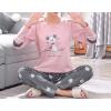 Vopmocld Big Girls Cute Pajama Sets Long Sleeve Lovely Sleepwear 2 Piece PJS Multiple Cartoon Jammies(Pink Gray)