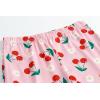 Vopmocld Big Girls’ Short Sleeve Long Pants Pajama Sets 2PCS Cartoon Pattern & Letters Printed Sleepwear Lounge for Teens(Cherry-pink)