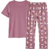 Vopmocld Big Girls’ Short Sleeve Long Pants Pajama Sets 2PCS Cartoon Pattern & Letters Printed Sleepwear Lounge for Teens(Cute Corgi)