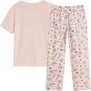 Vopmocld Big Girls’ Short Sleeve Long Pants Pajama Sets 2PCS Cartoon Pattern & Letters Printed Sleepwear Lounge for Teens(Koala)
