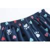 Vopmocld Big Girls’ Short Sleeve & Shorts & Pants Pajama Sets 3PCS Cartoon Patterns Cute Lounge Sets for Teens 8-18 Years(3pcs-navy Cat)