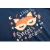 Vopmocld Big Girls’ Short Sleeve & Shorts & Pants Pajama Sets 3PCS Cartoon Patterns Cute Lounge Sets for Teens 8-18 Years(3pcs-navy Fox)