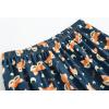 Vopmocld Big Girls’ Short Sleeve & Shorts & Pants Pajama Sets 3PCS Cartoon Patterns Cute Lounge Sets for Teens 8-18 Years(3pcs-navy Fox)