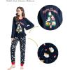 Vopmocld Christmas Family Matching Pajama Red Holiday Pjs Sets Cotton Sleepwear(Navy Cats/Dogs Tree)