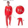 Vopmocld Christmas Family Matching Pajama Red Holiday Pjs Sets Cotton Sleepwear(Snowman)