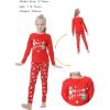 Vopmocld Christmas Family Matching Pajama Red Holiday Pjs Sets Cotton Sleepwear(Snowman)