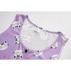 Vopmocld Girls Button Down Pajama Sets Sleeveless Tank Top with Shorts for Teen Girls Summer Casual Clothes Loungewear(Purple Cat)