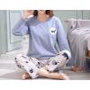 Vopmocld Young Girls Lovely Bunny Pajama Sets Cotton Long Sleeve Pjs Clothes Sleepwear Shirts(Blue)