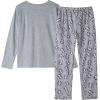 Vopmocld Young Girls Lovely Bunny Pajama Sets Cotton Long Sleeve Pjs Clothes Sleepwear Shirts(Gray)