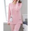 Vopmocld Young Girls Lovely Bunny Pajama Sets Cotton Long Sleeve Pjs Clothes Sleepwear Shirts(Pink)