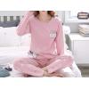 Vopmocld Young Girls Lovely Bunny Pajama Sets Cotton Long Sleeve Pjs Clothes Sleepwear Shirts(Pink)