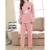 Vopmocld Young Girls Lovely Bunny Pajama Sets Cotton Long Sleeve Pjs Clothes Sleepwear Shirts(Polka Dot Cat)