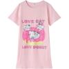 Vopmocld Big Girls’ Cute Happy Cat Sleepwear Short Sleeve Summer Soft Nightgown(Donut-cat)
