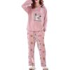 Vopmocld Big Girls Cute Pajama Sets Long Sleeve Lovely Sleepwear 2 Piece PJS Multiple Cartoon Jammies(Camera Rabbit)