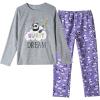 Vopmocld Big Girls Cute Pajama Sets Long Sleeve Lovely Sleepwear 2 Piece PJS Multiple Cartoon Jammies(Gray Purple)