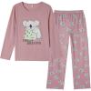 Vopmocld Big Girls Cute Pajama Sets Long Sleeve Lovely Sleepwear 2 Piece PJS Multiple Cartoon Jammies(Pink Koala)