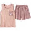 Vopmocld Big Girl’s Tank Top and Shorts Cotton Pajama Set Teens Cute Heart Shape Sleepwear Kids Clothes PJS(Purple)