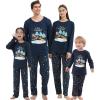 Vopmocld Christmas Family Matching Pajama Red Holiday Pjs Sets Cotton Sleepwear(Dinosaur)