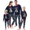 Vopmocld Christmas Family Matching Pajama Red Holiday Pjs Sets Cotton Sleepwear(Navy Cats/Dogs Tree)