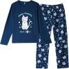 Vopmocld Young Girls Lovely Bunny Pajama Sets Cotton Long Sleeve Pjs Clothes Sleepwear Shirts(Cat)