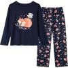 Vopmocld Young Girls Lovely Bunny Pajama Sets Cotton Long Sleeve Pjs Clothes Sleepwear Shirts(Fox)