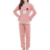 Vopmocld Young Girls Lovely Bunny Pajama Sets Cotton Long Sleeve Pjs Clothes Sleepwear Shirts(Polka Dot Cat)
