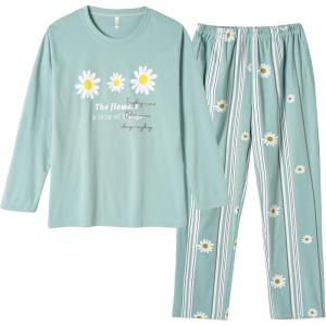 Vopmocld Big Girls Cute Pajama Sets Long Sleeve Lovely Sleepwear 2 Piece PJS Multiple Cartoon Jammies(Daisy)