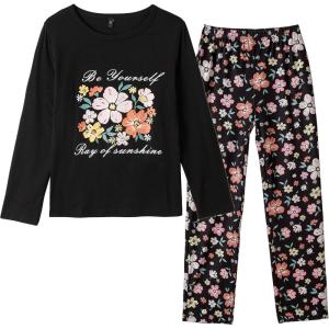 Vopmocld Big Girls Cute Pajama Sets Long Sleeve Lovely Sleepwear 2 Piece PJS Multiple Cartoon Jammies(Florals)