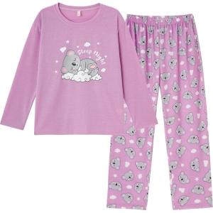 Vopmocld Young Girls Lovely Bunny Pajama Sets Cotton Long Sleeve Pjs Clothes Sleepwear Shirts(Cloud Koala)