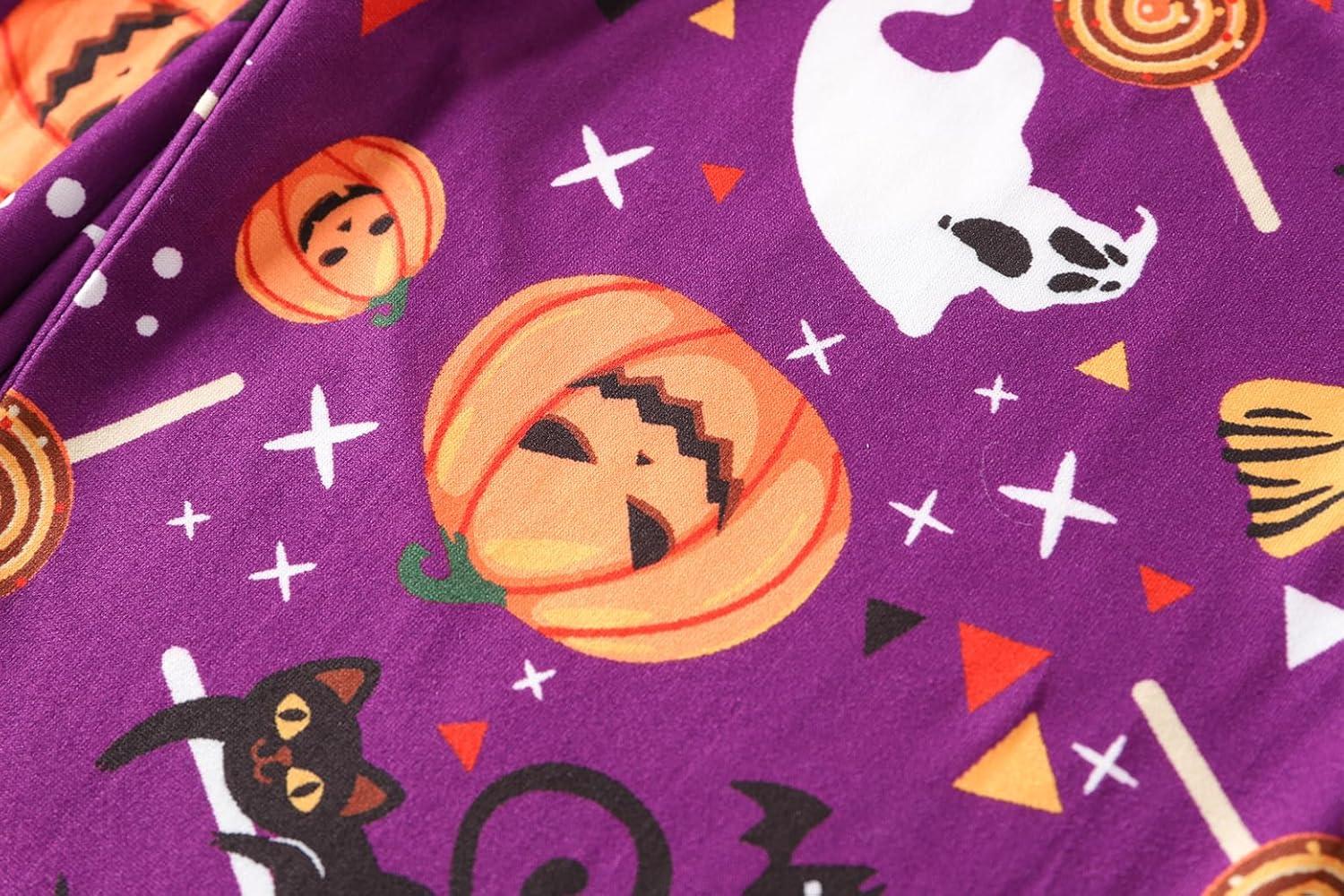 imageVopmocld Girls Pajama Sets 3pcs Button Down Short Sleeve Long Pants With Shorts Sleepwear Cute Patterns Nighty For TeensHalloween