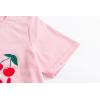 Vopmocld Big Girls’ Short Sleeve Long Pants Pajama Sets 4PCS Cartoon Patterns Strawberry Cute Cherry Sleepwear Nighty Lounge(4pcs-strawberry/Cherry)