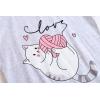 Vopmocld Big Girls Summer Short Sleeve Pajama Sets Cute Cat Patterns Sleepwear Nighty 100% Cotton(Cat)