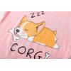 Vopmocld Big Girls Summer Short Sleeve Pajama Sets Cute Cat Patterns Sleepwear Nighty 100% Cotton(Corgi)