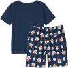 Vopmocld Big Girls Summer Short Sleeve Pajama Sets Cute Cat Patterns Sleepwear Nighty 100% Cotton(Fox)