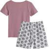Vopmocld Big Girls Summer Short Sleeve Pajama Sets Cute Cat Patterns Sleepwear Nighty 100% Cotton(Sleep-cat)