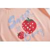 Vopmocld Big Girls Summer Short Sleeve Pajama Sets Cute Cat Patterns Sleepwear Nighty 100% Cotton(Strawberry Bow)