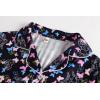 Vopmocld Girls Pajama Sets 3pcs Button Down Short Sleeve Long Pants With Shorts Sleepwear Cute Patterns Nighty For Teens(3pcs/Butterfly-unicorns)