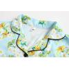 Vopmocld Girls Pajama Sets 3pcs Button Down Short Sleeve Long Pants With Shorts Sleepwear Cute Patterns Nighty For Teens(3pcs/Daisy-lily)