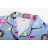 Vopmocld Girls Pajama Sets 3pcs Button Down Short Sleeve Long Pants With Shorts Sleepwear Cute Patterns Nighty For Teens(3pcs/Donuts)
