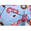 Vopmocld Girls Pajama Sets 3pcs Button Down Short Sleeve Long Pants With Shorts Sleepwear Cute Patterns Nighty For Teens(3pcs/Donuts)
