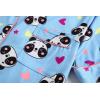 Vopmocld Girls Pajama Sets 3pcs Button Down Short Sleeve Long Pants With Shorts Sleepwear Cute Patterns Nighty For Teens(3pcs/Panda)