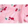 Vopmocld Girls Pajama Sets 3pcs Button Down Short Sleeve Long Pants With Shorts Sleepwear Cute Patterns Nighty For Teens(3pcs/Red Cherry)
