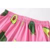 Vopmocld Girls Pajama Sets 3pcs Button Down Short Sleeve Long Pants With Shorts Sleepwear Cute Patterns Nighty For Teens(Avocado)