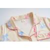 Vopmocld Girls Pajama Sets 3pcs Button Down Short Sleeve Long Pants With Shorts Sleepwear Cute Patterns Nighty For Teens(Blue Pink Bow)