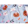 Vopmocld Girls Pajama Sets 3pcs Button Down Short Sleeve Long Pants With Shorts Sleepwear Cute Patterns Nighty For Teens(Bowknot Ghost)