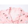Vopmocld Girls Pajama Sets 3pcs Button Down Short Sleeve Long Pants With Shorts Sleepwear Cute Patterns Nighty For Teens(Easter Pink)